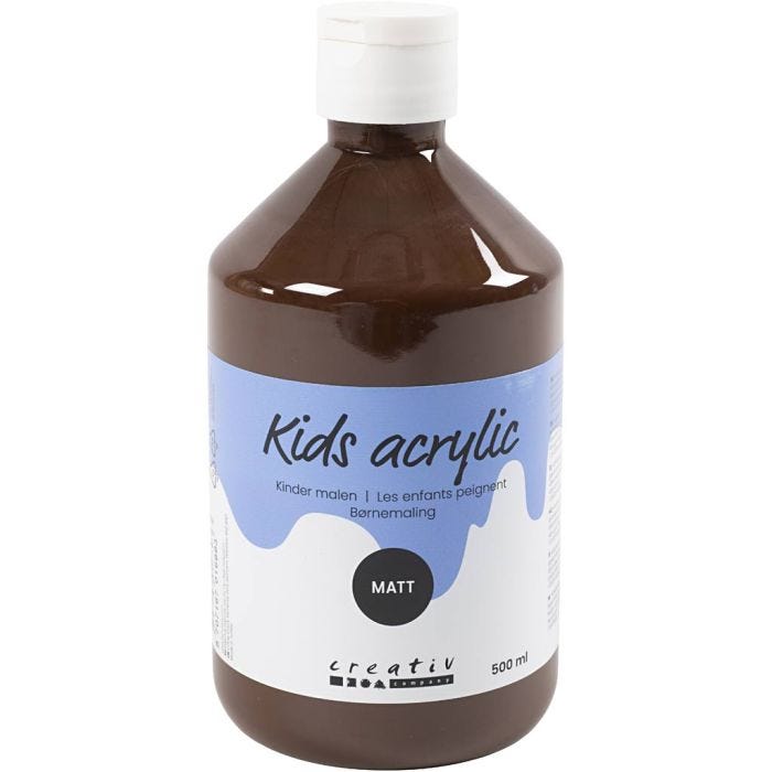 Acrylfarbe Matt, Braun, 500 ml/ 1 Fl.