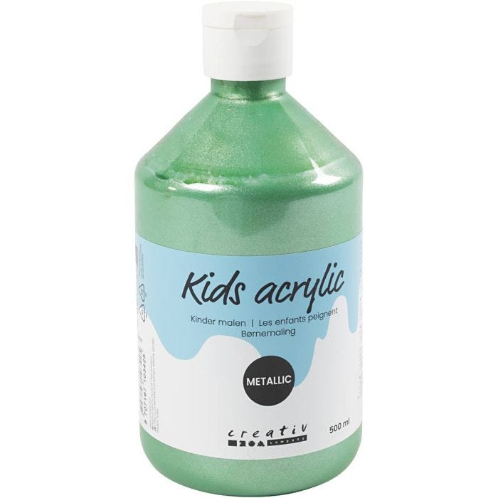 Acrylfarbe Metallic, Metallic, Hellgrün, 500ml/ 1 Fl.