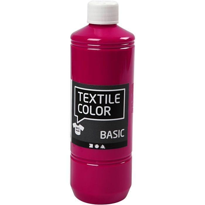 Textilfarbe, Primärrot, 500 ml/ 1 Fl.