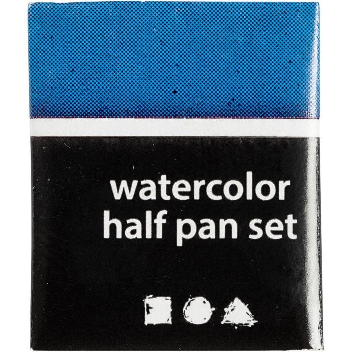 Art Aquarellfarbe, Halbwannen, Größe 10x15x20 mm, Blau, 1 Stk