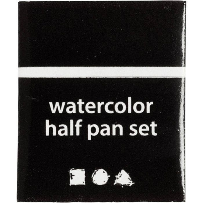 Art Aquarellfarbe, Halbwannen, 10x15x20 mm, Schwarz, 1 Stk