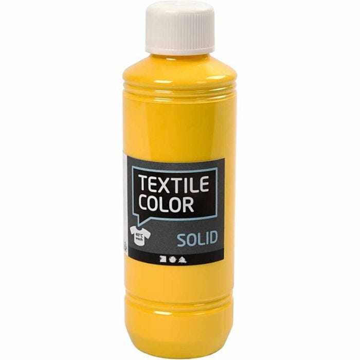 Stoffmalfarbe, Deckend, Gelb, 250 ml/ 1 Fl.
