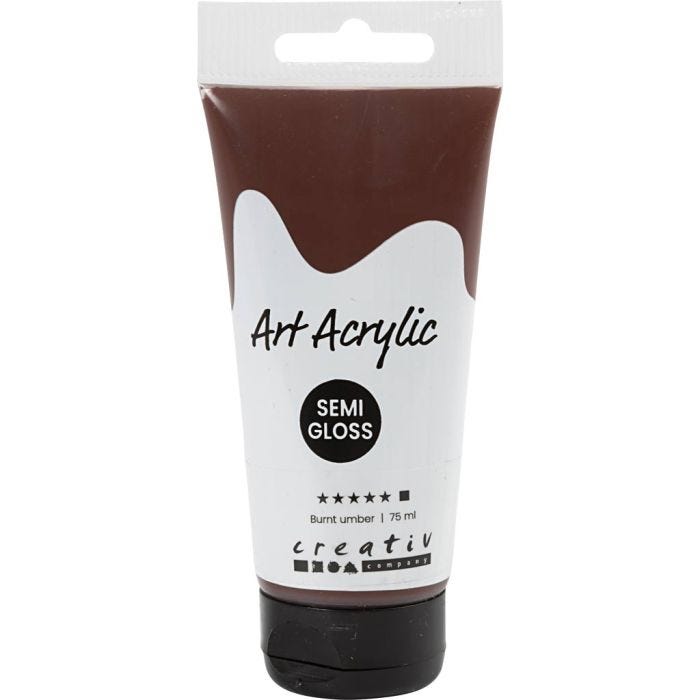 Acrylfarbe, Mattglänzend, Deckend, Umbra gebrannt, 75 ml/ 1 Fl.