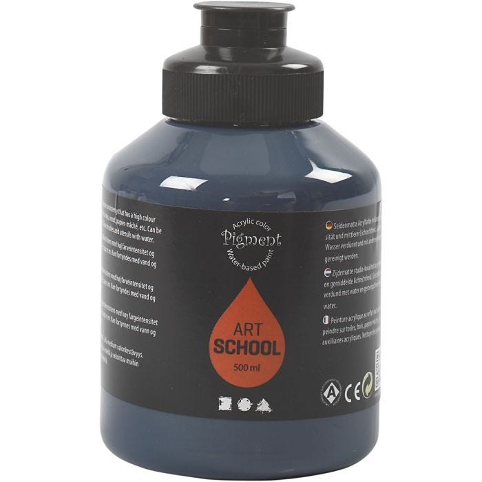 Acrylfarbe, Mattglänzend, Deckend, Indigo, 500 ml/ 1 Fl.