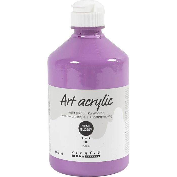 Acrylfarbe, Mattglänzend, Deckend, Flieder, 500 ml/ 1 Fl.