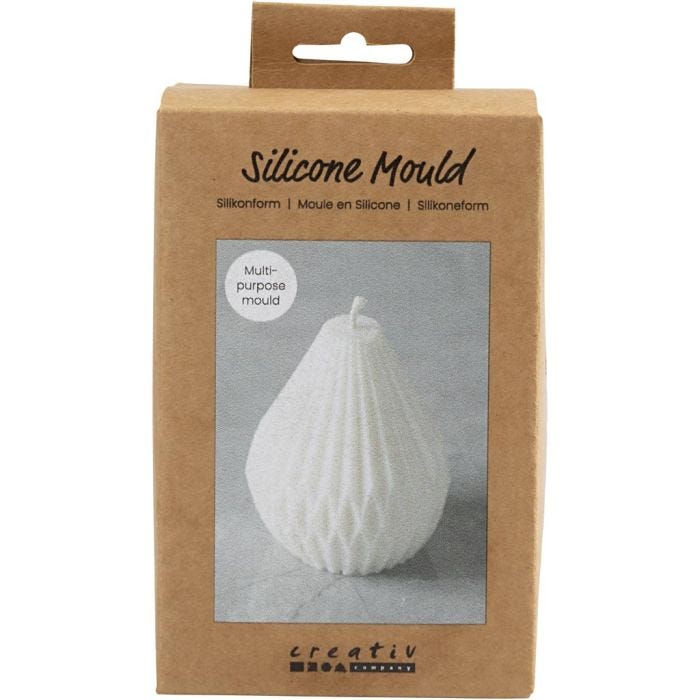Silikonform, Gerippte Tropfenform, H 8 cm, D 7 cm, 1 Stk/ 1 Pck