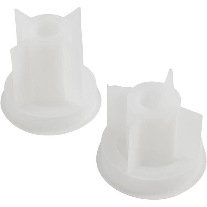 Silikonform, Kerzenhalter, H 5,8+7,5 cm, B 2-2,5 cm, D 7,5 cm, Matt transparent, 2 Stk/ 1 Pck