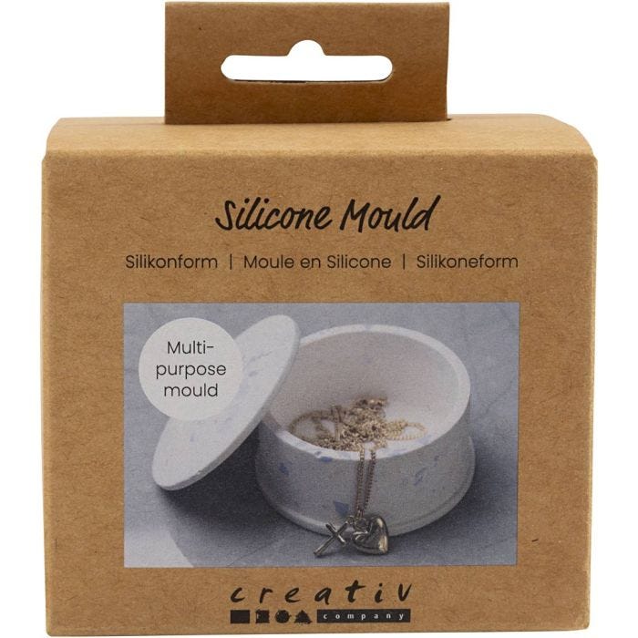 Silikonform, Vorratsglas mit Deckel, H 4,5 cm, D 7,5 cm, 1 Stk/ 1 Pck