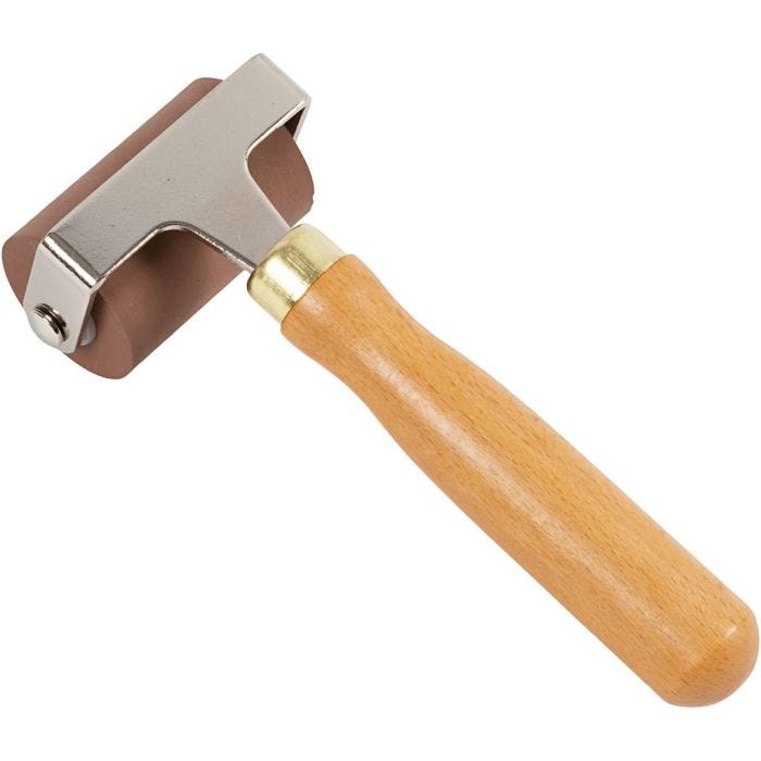 Gummiwalze/Linolwalze, D 3 cm, B 4,90 cm, 1 Stk