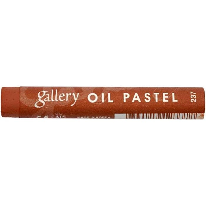 Gallery Ölpastellkreide Premium, L 7 cm, Dicke 11 mm, Rotbraun (237), 6 Stk/ 1 Pck