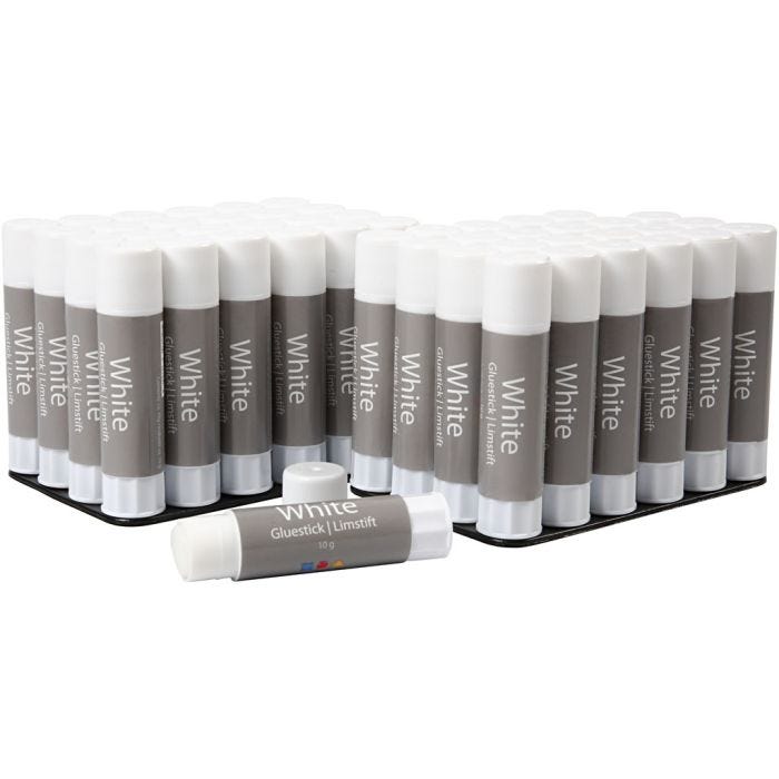 Klebestift, weiß, 10 g, 48 Stk/ 1 Pck