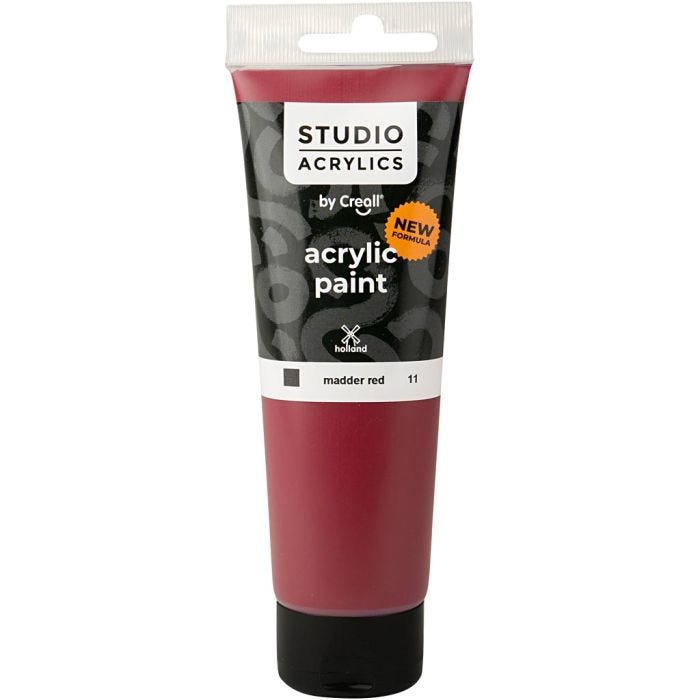 Creall Studio Acrylfarbe, Deckend, madder red (11), 120 ml/ 1 Fl.