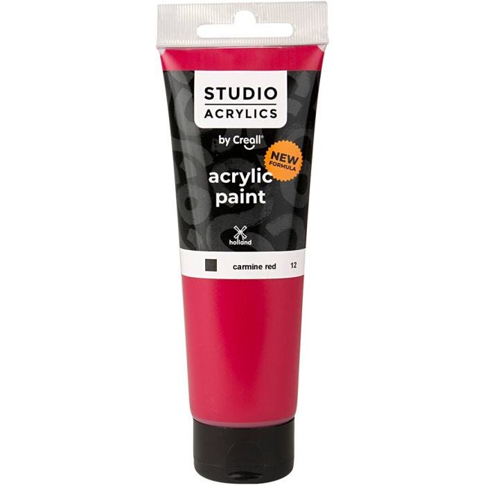 Creall Studio Acrylfarbe, Deckend, carmine red (12), 120 ml/ 1 Fl.