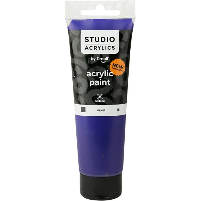 Creall Studio Acrylfarbe, Deckend, Violett, 120 ml/ 1 Fl.