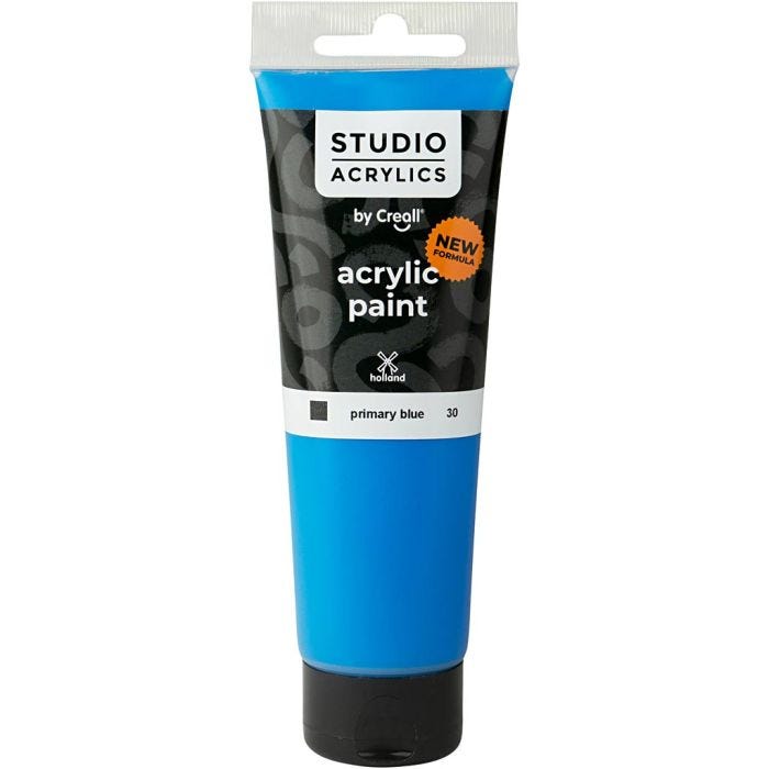 Creall Studio Acrylfarbe, Deckend, primary blue (30), 120 ml/ 1 Fl.