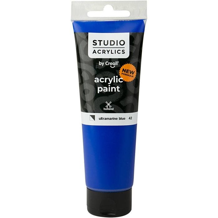 Creall Studio Acrylfarbe, Halbdeckend, ultramarine blue (42), 120 ml/ 1 Fl.