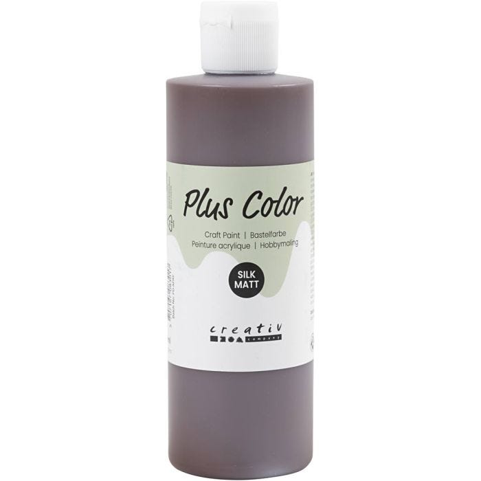 Plus Color Bastelfarbe, Schokolade, 250 ml/ 1 Fl.