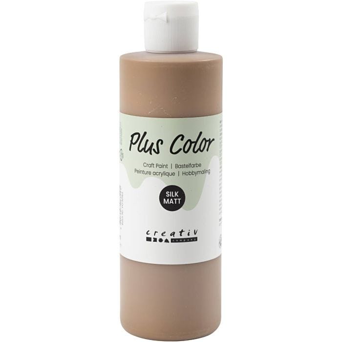 Plus Color Bastelfarbe, Hellbraun, 250 ml/ 1 Fl.