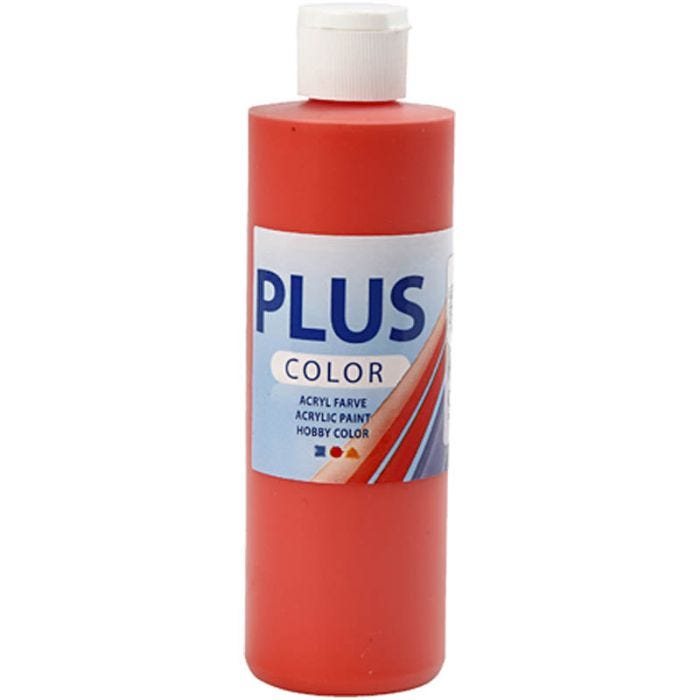 Plus Color Bastelfarbe, Brillantrot, 250ml/ 1 Fl.