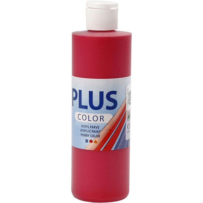 Plus Color Bastelfarbe, Beerenrot, 250 ml/ 1 Fl.