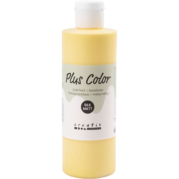 Plus Color Bastelfarbe, Krokusgelb, 250 ml/ 1 Fl.