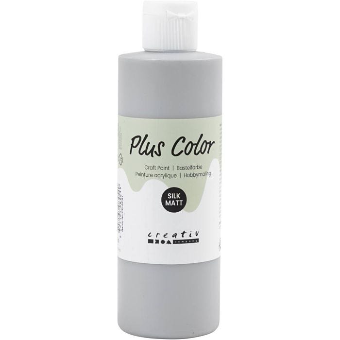 Plus Color Bastelfarbe, Regengrau, 250ml/ 1 Fl.