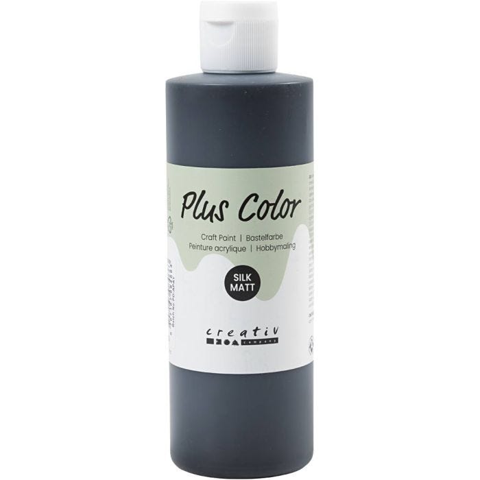 Plus Color Bastelfarbe, Schwarz, 250 ml/ 1 Fl.