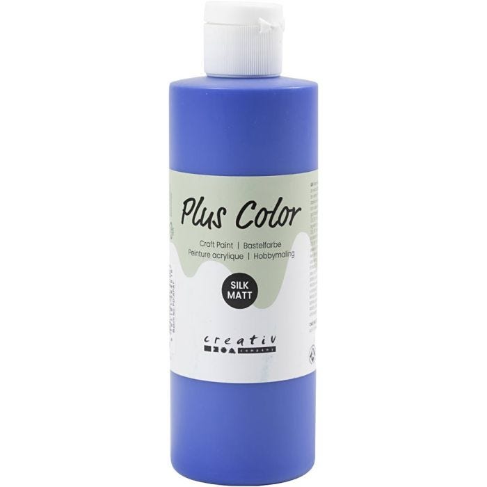 Plus Color Bastelfarbe, Ultramarinblau, 250 ml/ 1 Fl.