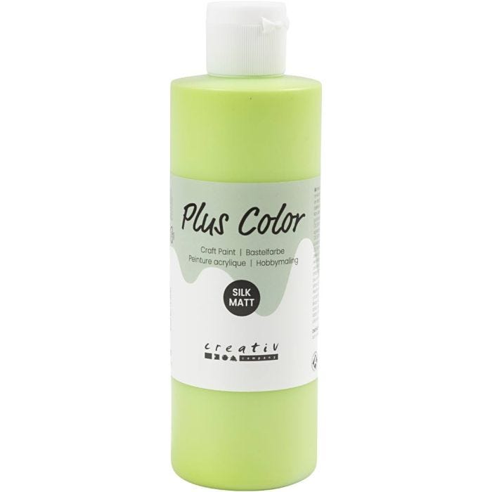 Plus Color Bastelfarbe, Lindgrün, 250 ml/ 1 Fl.
