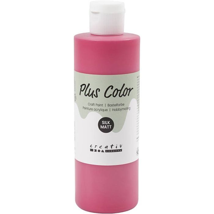 Plus Color Bastelfarbe, Primärrot, 250ml/ 1 Fl.
