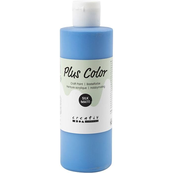 Plus Color Bastelfarbe, Primärblau, 250 ml/ 1 Fl.