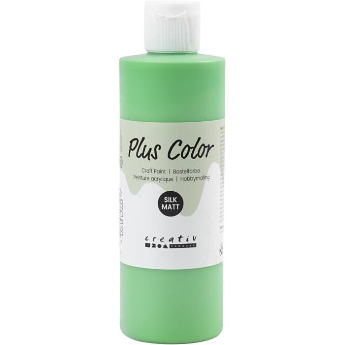 Plus Color Bastelfarbe, Hellgrün, 250 ml/ 1 Fl.