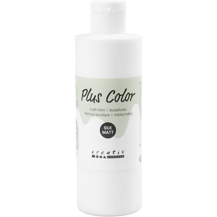Plus Color Bastelfarbe, Weiß, 250 ml/ 1 Fl.
