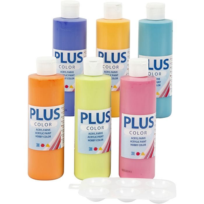 Plus Color Bastelfarbe, 6x250ml/ 1 Pck