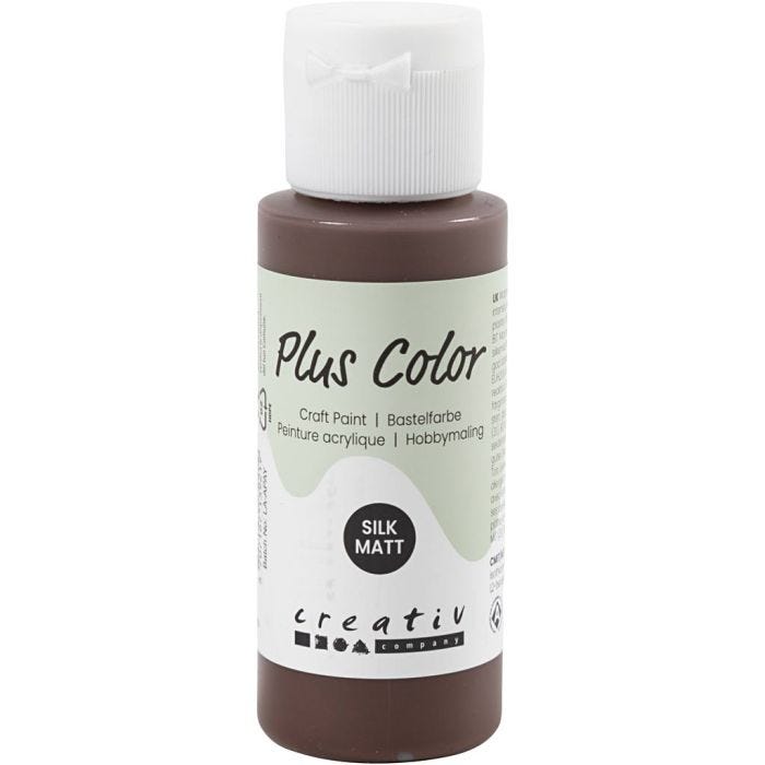 Plus Color Bastelfarbe, Schokolade, 60ml/ 1 Fl.