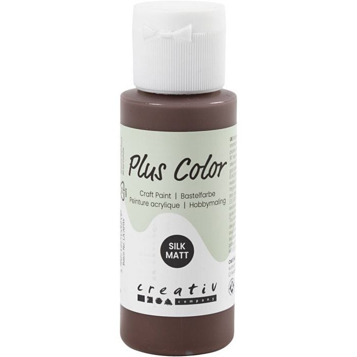 Plus Color Bastelfarbe, Schokolade, 60 ml/ 1 Fl.