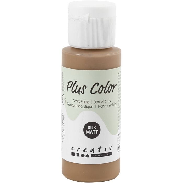 Plus Color Bastelfarbe, Hellbraun, 60 ml/ 1 Fl.