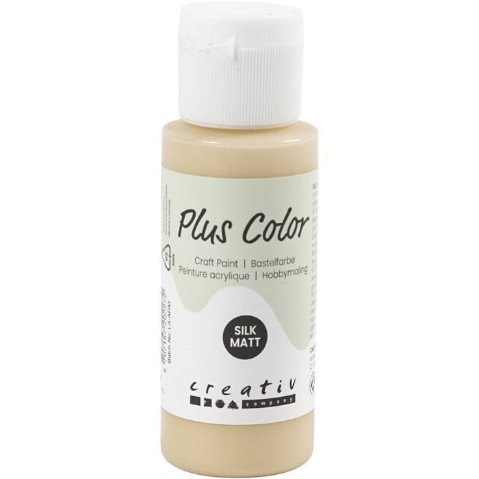 Plus Color Bastelfarbe, Elfenbeinbeige, 60ml/ 1 Fl.