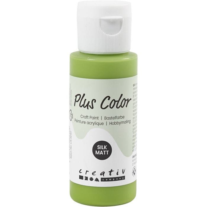 Plus Color Bastelfarbe, Laubgrün, 60 ml/ 1 Fl.