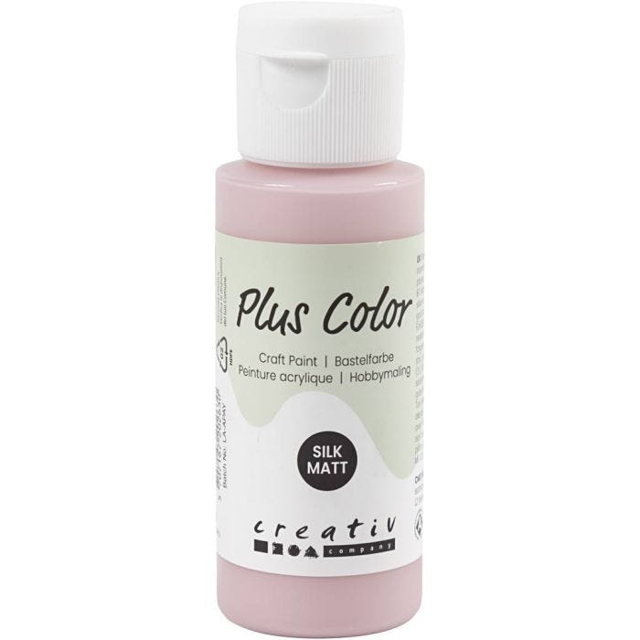 Plus Color Bastelfarbe, Staubrosé, 60 ml/ 1 Fl.