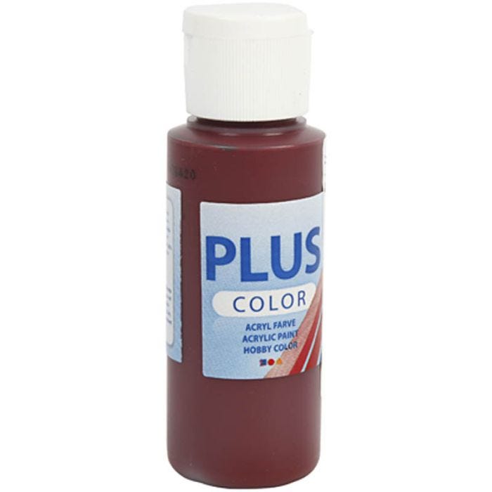Plus Color Bastelfarbe, Bordeaux, 60 ml/ 1 Fl.