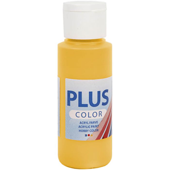 Plus Color Bastelfarbe, Sonnengelb, 60ml/ 1 Fl.
