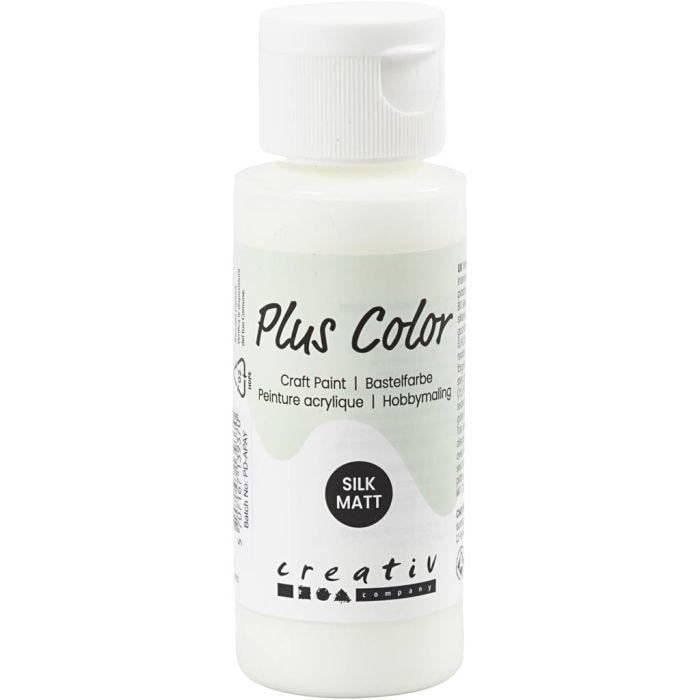 Plus Color Bastelfarbe, Naturweiß, 60 ml/ 1 Fl.