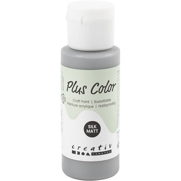 Plus Color Bastelfarbe, Regengrau, 60 ml/ 1 Fl.