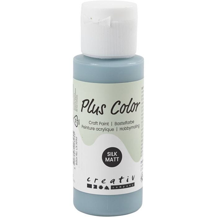 Plus Color Bastelfarbe, Staubblau, 60 ml/ 1 Fl.