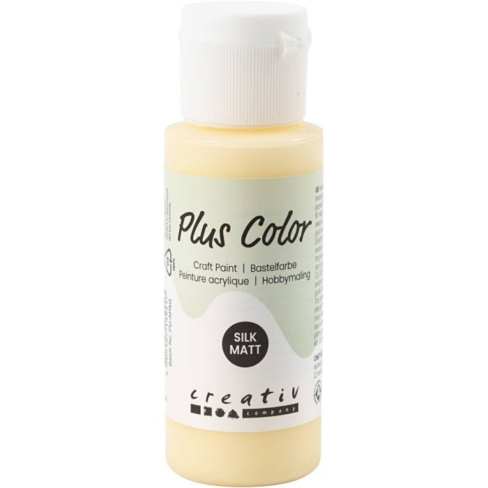 Plus Color Bastelfarbe, Hellgelb, 60 ml/ 1 Fl.