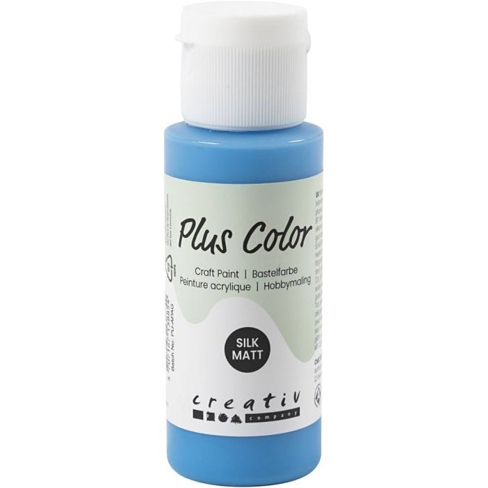 Plus Color Bastelfarbe, Primärblau, 60 ml/ 1 Fl.