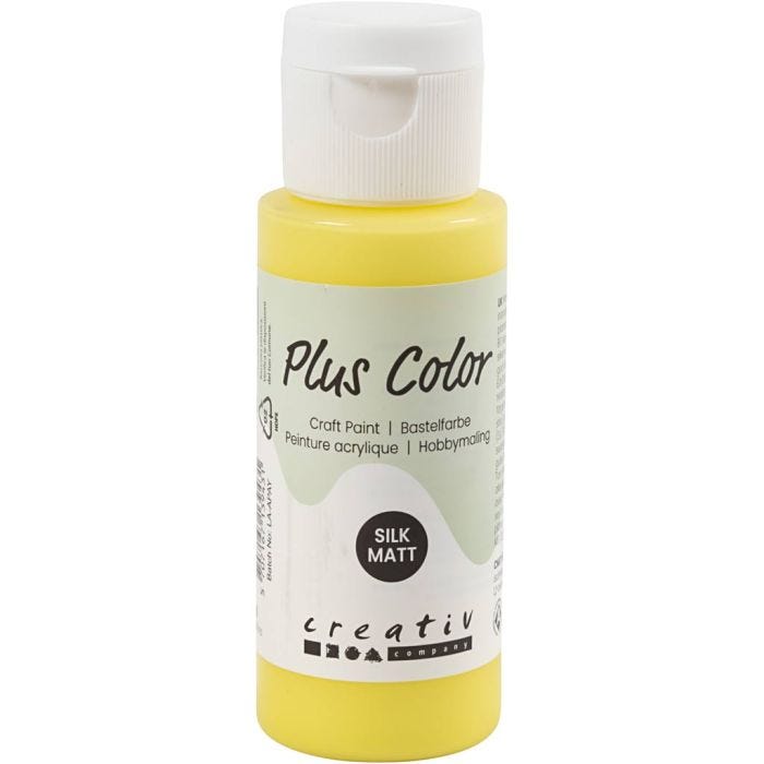 Plus Color Bastelfarbe, Primärgelb, 60 ml/ 1 Fl.