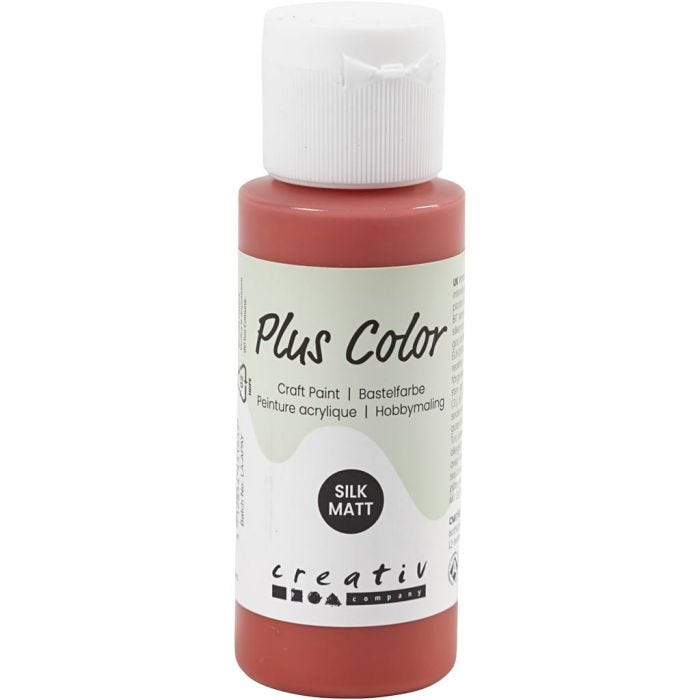 Plus Color Bastelfarbe, Weihnachtsrot, 60 ml/ 1 Fl.