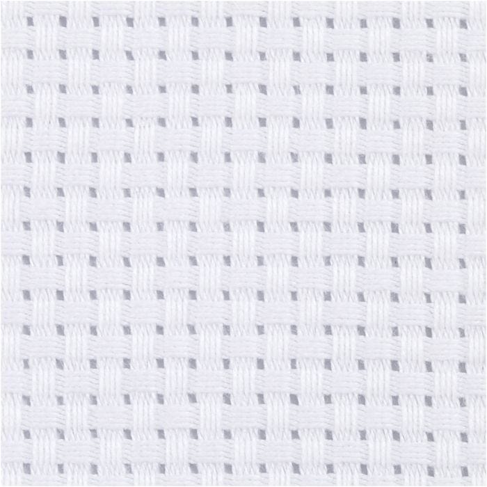 Aida-Stoff, Größe 50x50 cm, 35 Kästchen pro 10 cm, Weiß, 1 Stk
